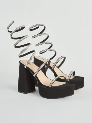 Next Level Glam Nubuck Rhinestone Heels