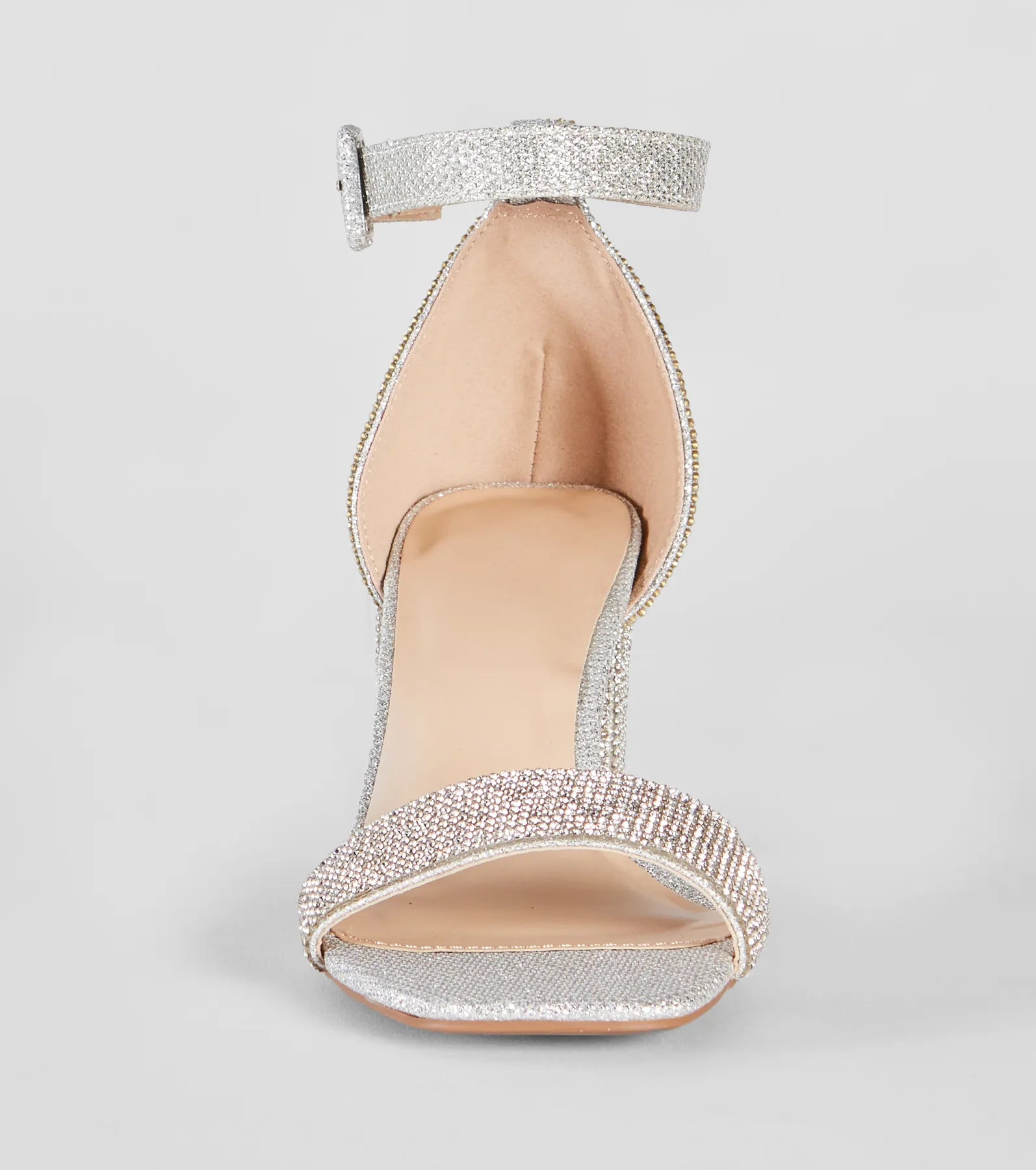 Glitzy Babe Rhinestone Block Heels - Image 3