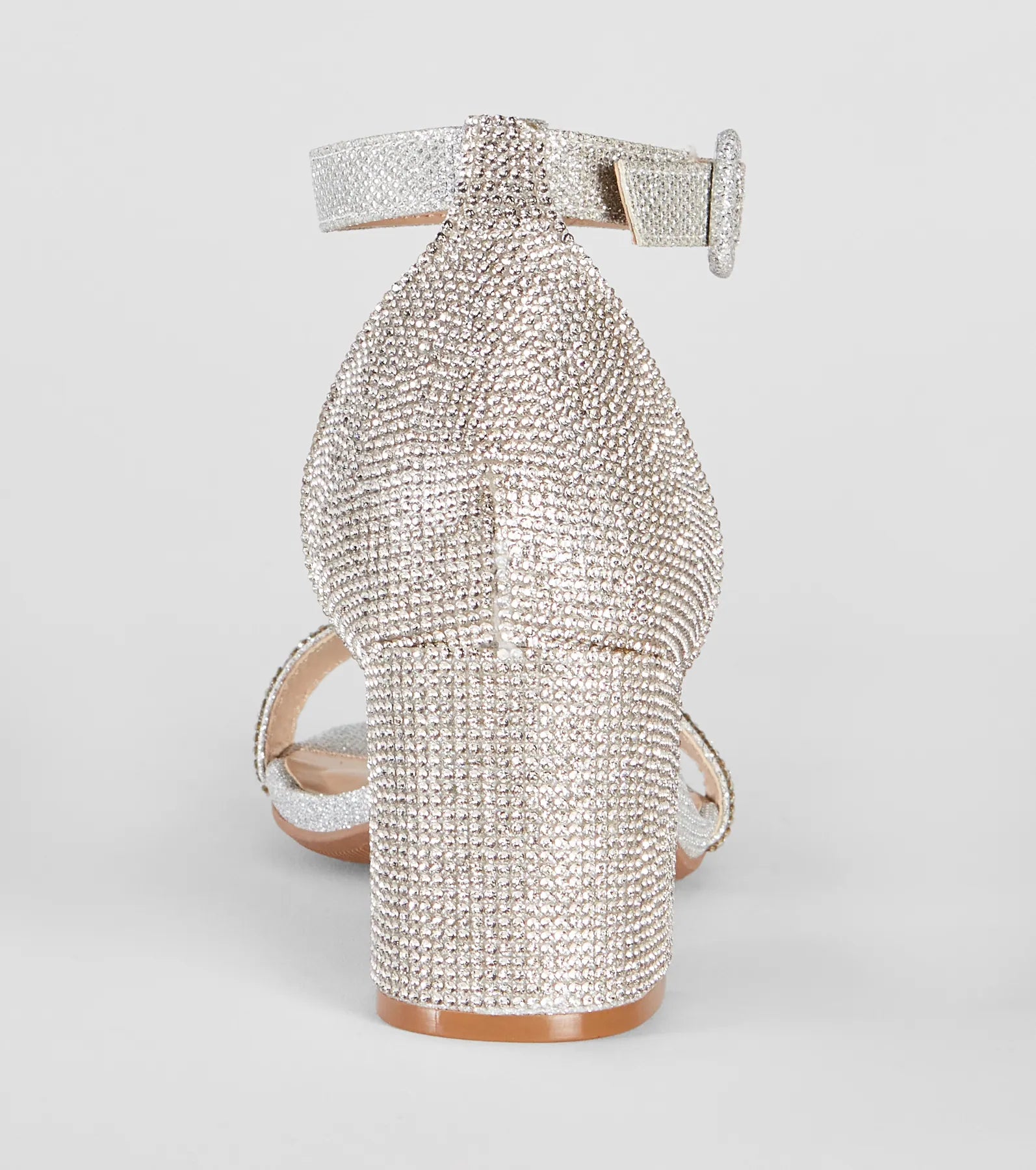 Glitzy Babe Rhinestone Block Heels - Image 4