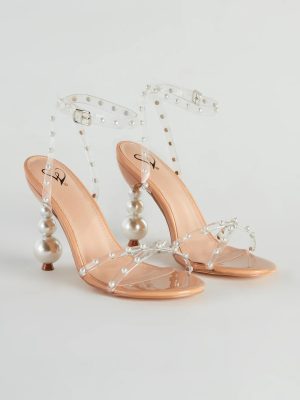 Under The Sea Jewel Faux Pearl Heels