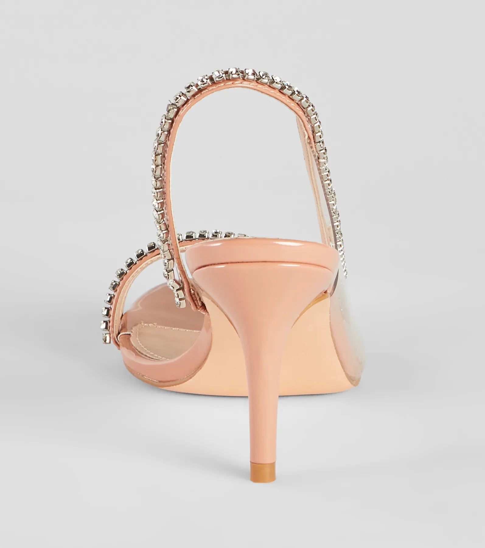 Cool-Girl Glam Rhinestone Clear Strap Stiletto Heels - Image 4