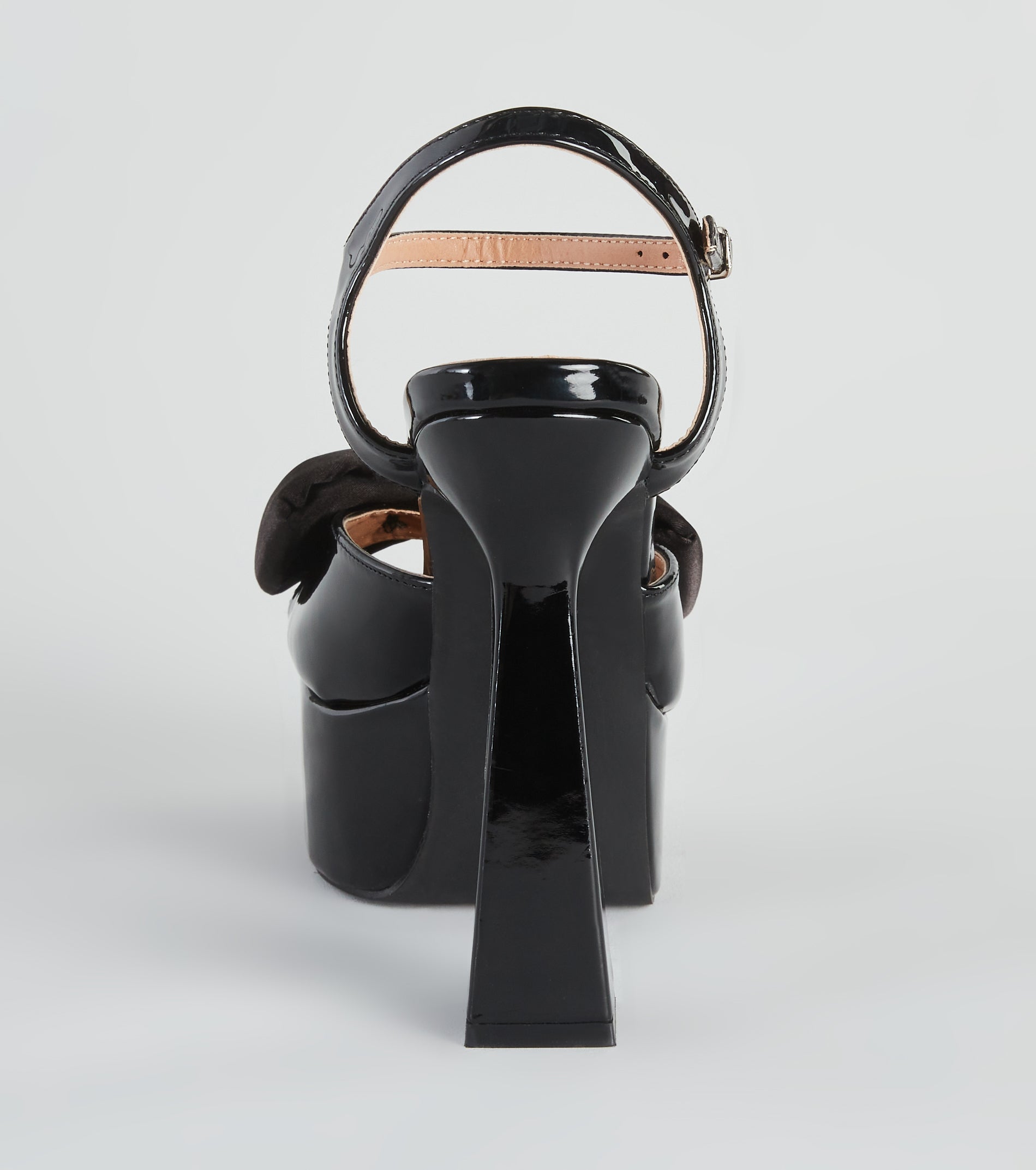 Gifted With Style Patent Bow Platform Heels - Image 4