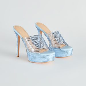 She's So Sassy Rhinestone Platform Stiletto Mules