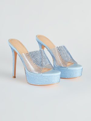 She's So Sassy Rhinestone Platform Stiletto Mules