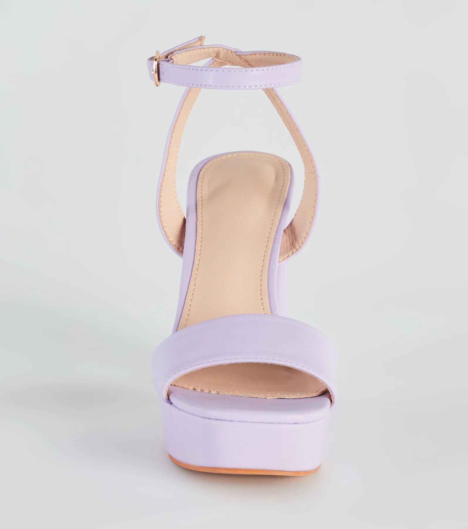 Step Up Faux Leather Platform Block Heels - Image 3