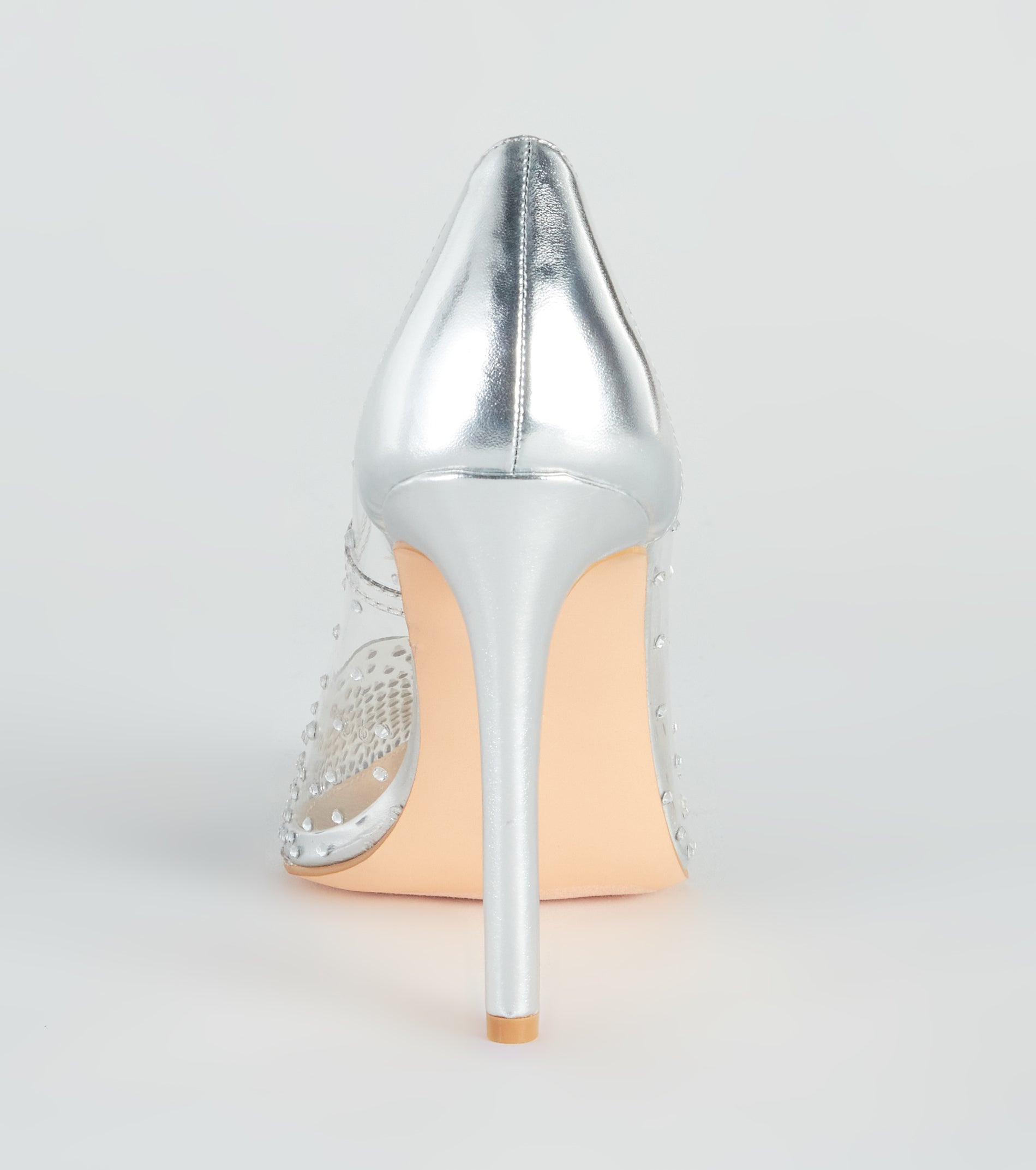 On Point PVC Rhinestone Stiletto Pumps - Image 4