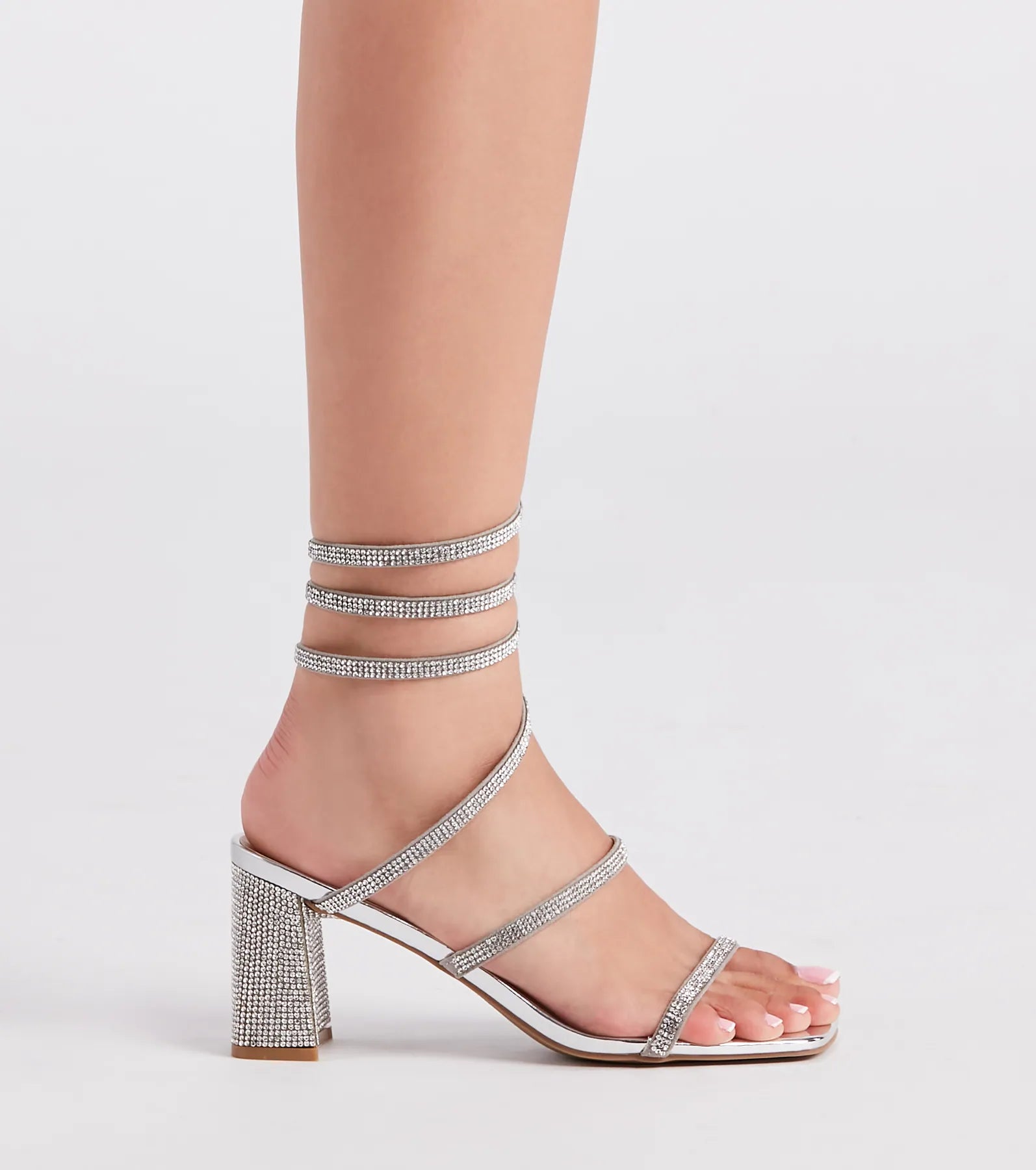 Spring Into Rhinestone Block Heels - Image 7