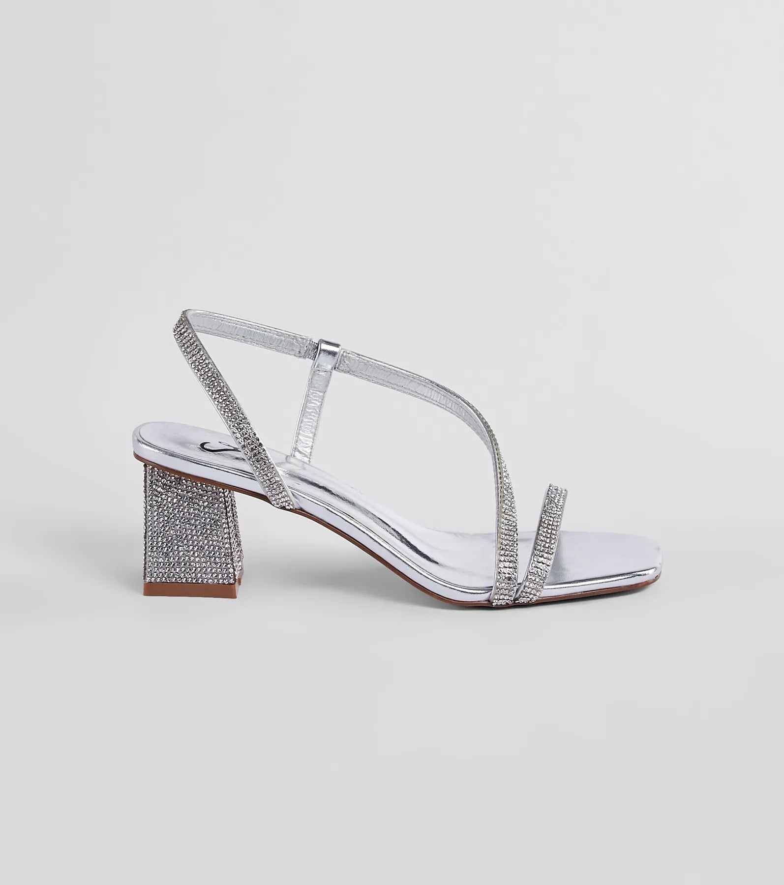 Step Out To Sparkle Satin Rhinestone Heels - Image 6