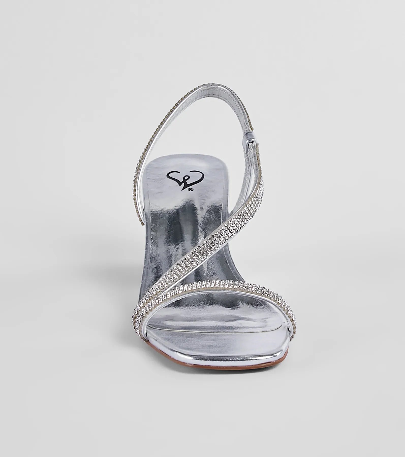 Step Out To Sparkle Satin Rhinestone Heels - Image 7