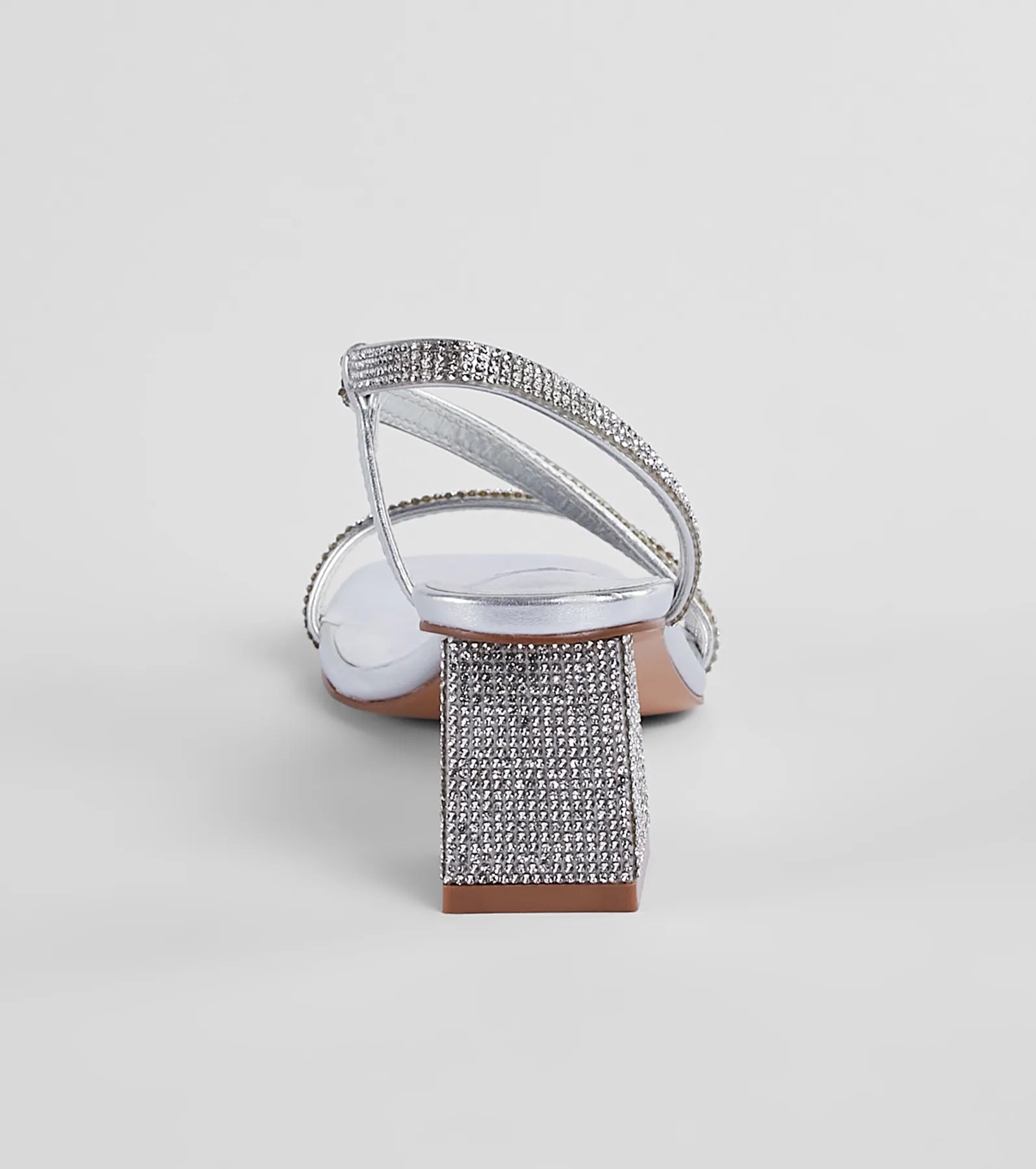 Step Out To Sparkle Satin Rhinestone Heels - Image 8
