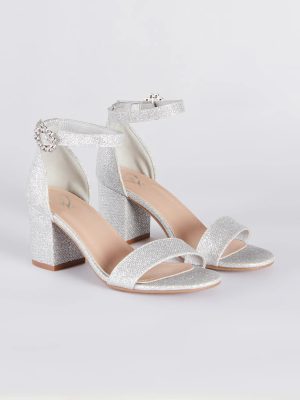 Party Partner Glitter Rhinestone Buckle Heels