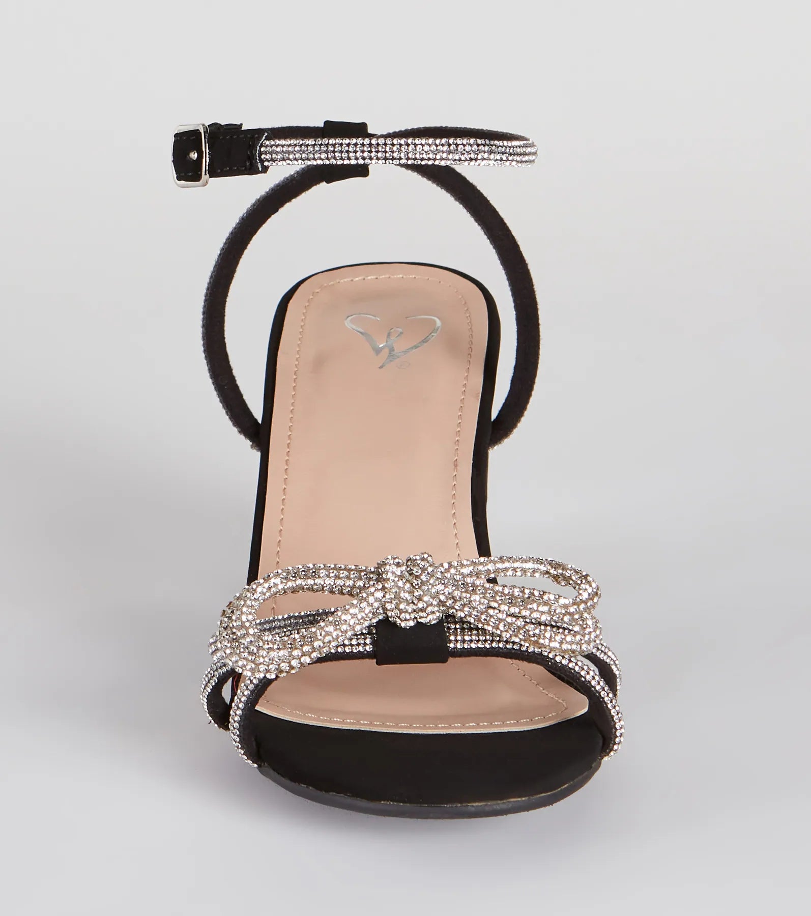 All That Glamour Rhinestone Bow Low-Block Heels - Image 3