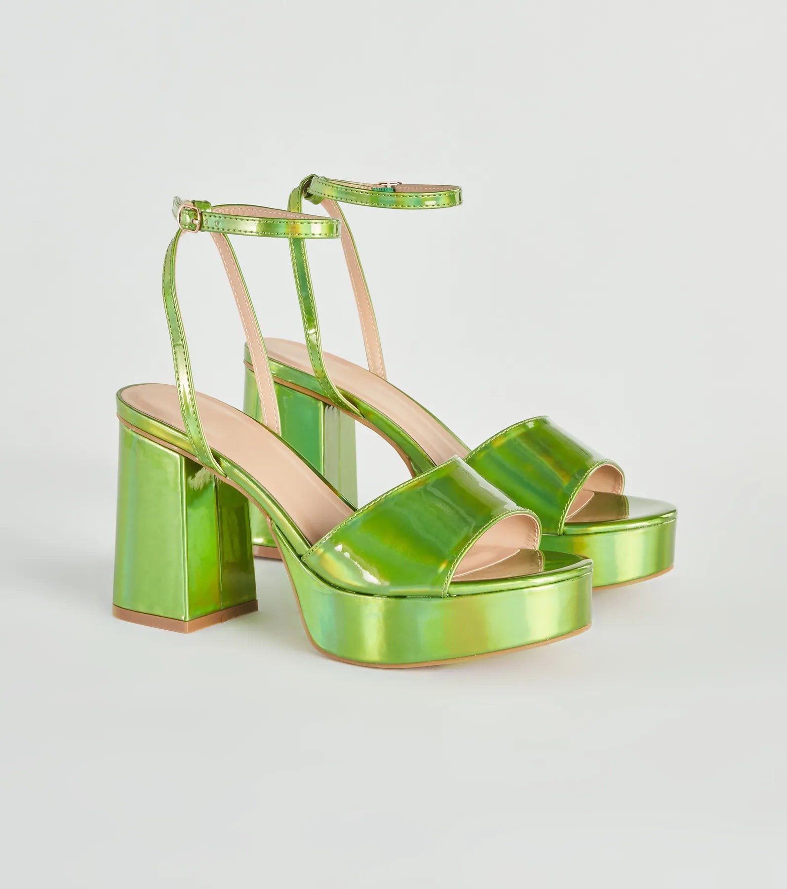 Just Like That Chrome Platform Heels - Image 5