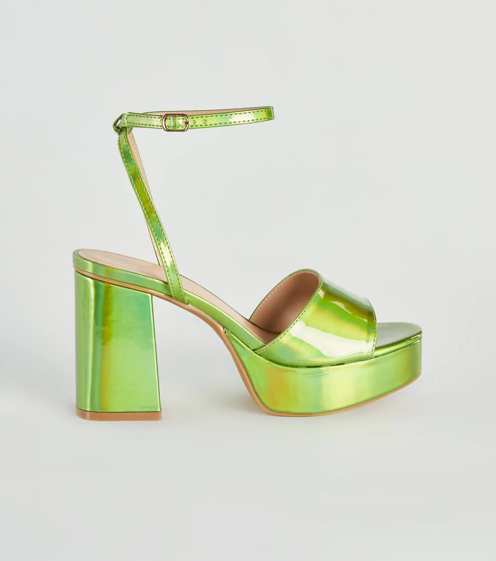 Just Like That Chrome Platform Heels - Image 6
