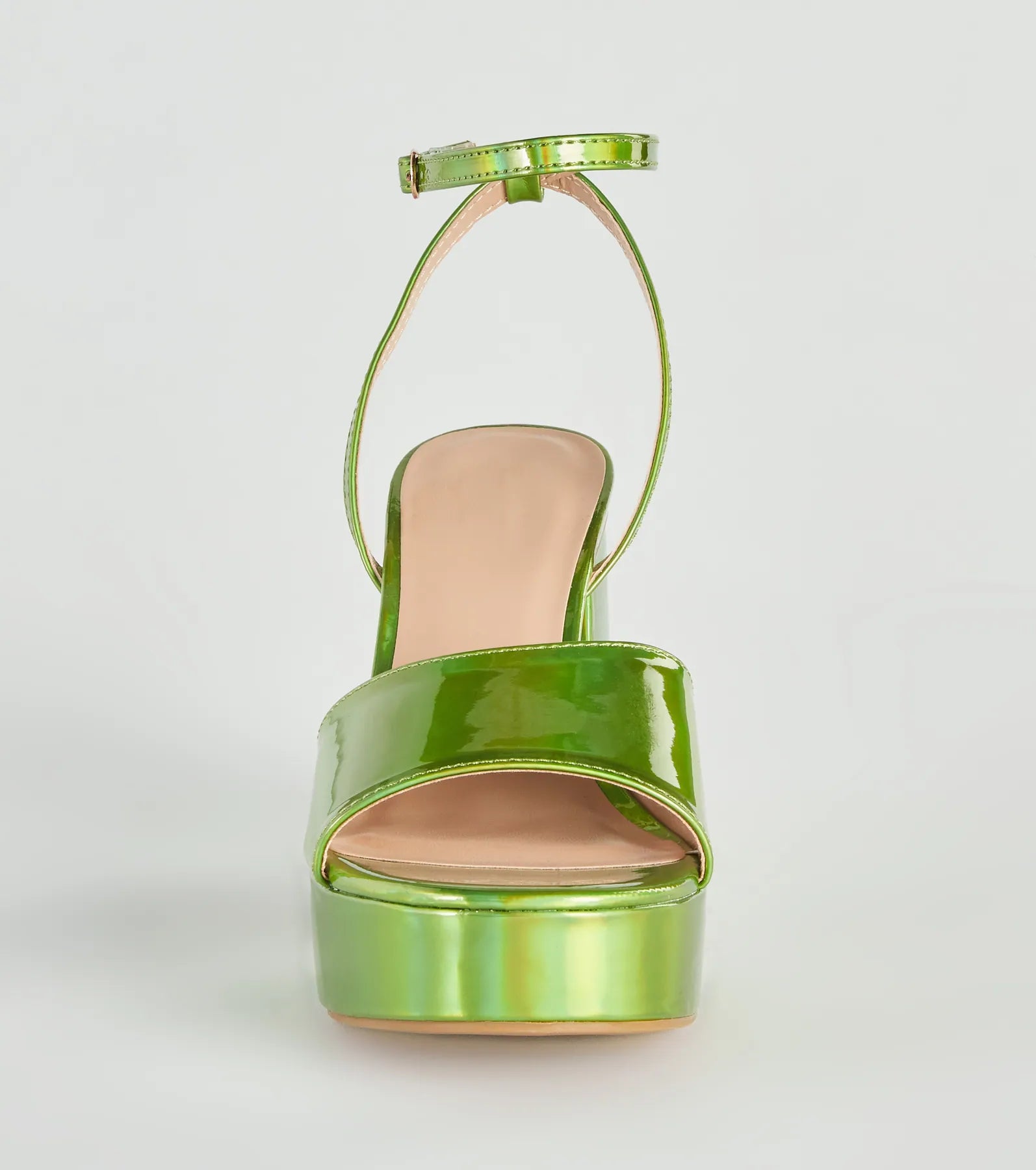 Just Like That Chrome Platform Heels - Image 7