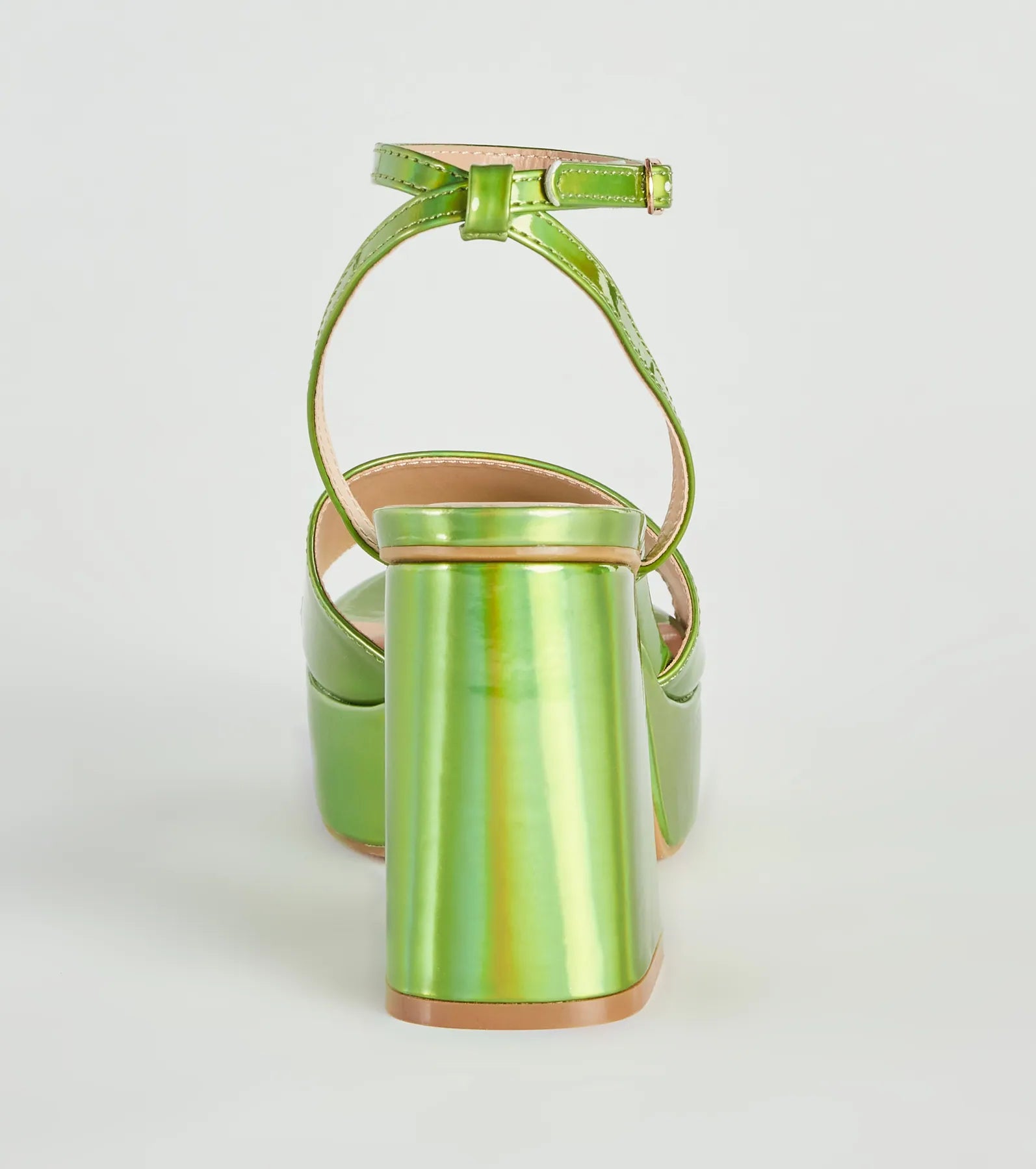 Just Like That Chrome Platform Heels - Image 8