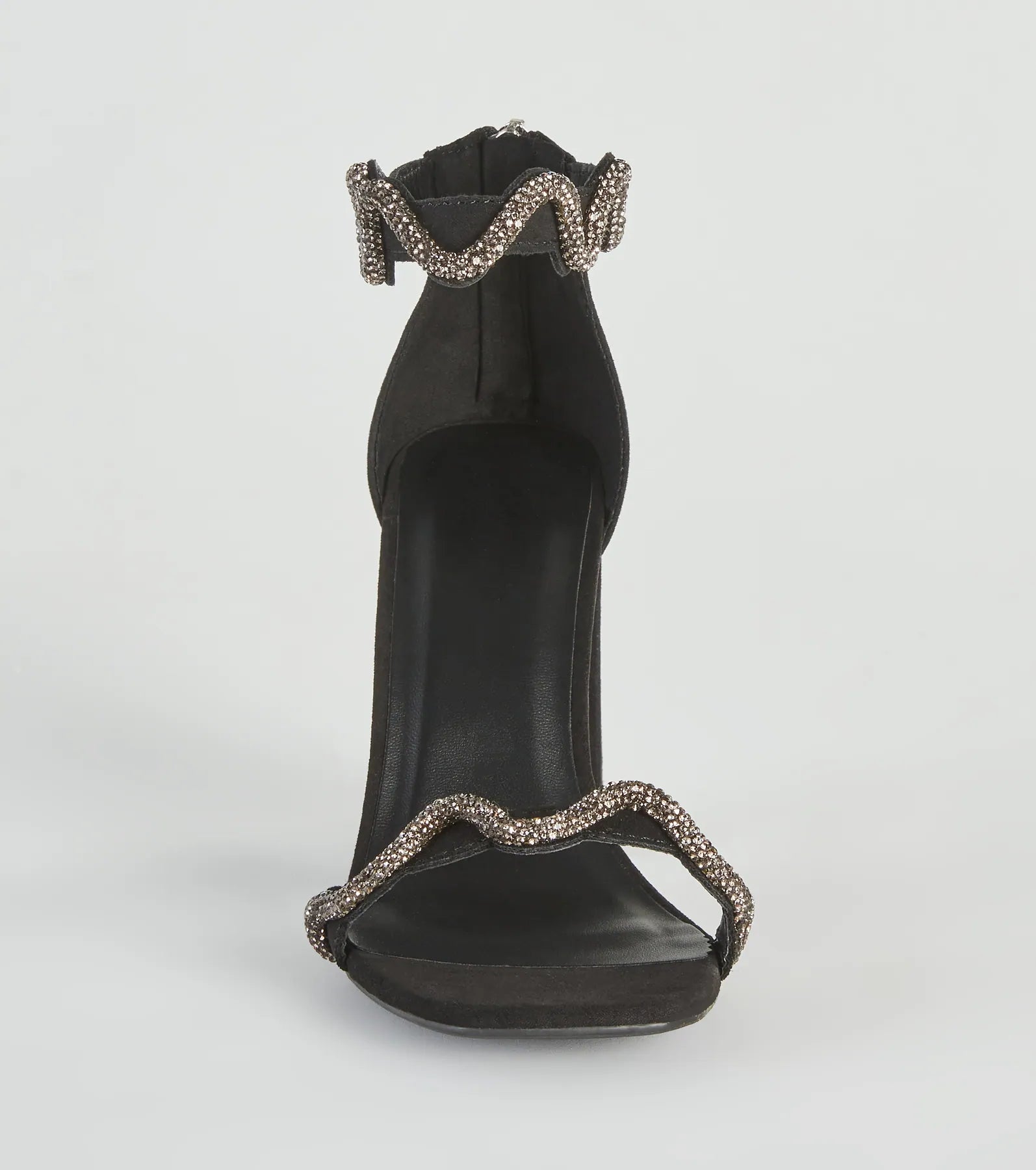 Style Swerve Rhinestone Block Heels - Image 7