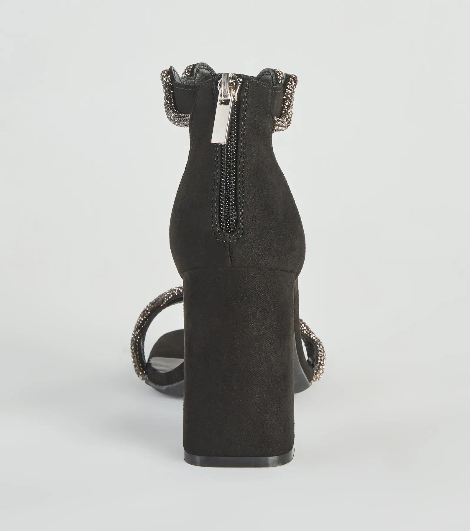 Style Swerve Rhinestone Block Heels - Image 8