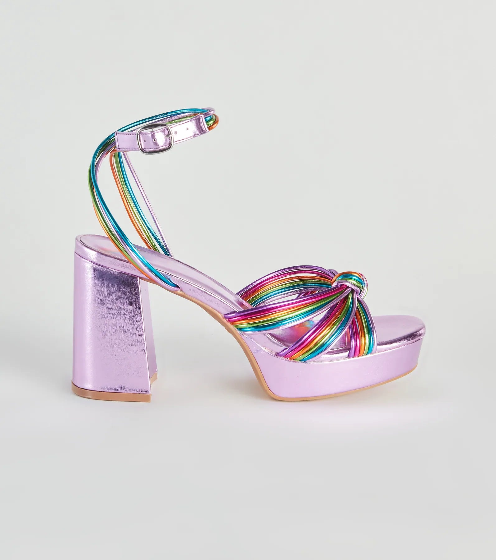 Make It Your Moment Metallic Platform Heels - Image 2