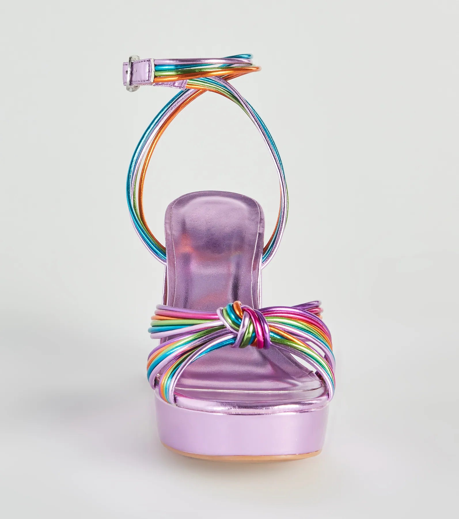 Make It Your Moment Metallic Platform Heels - Image 3