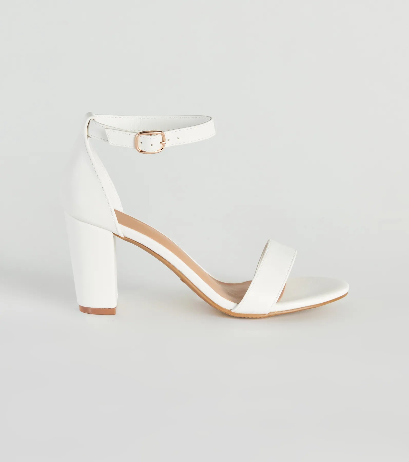 Classic Choice Faux Leather Block Heels - Image 2