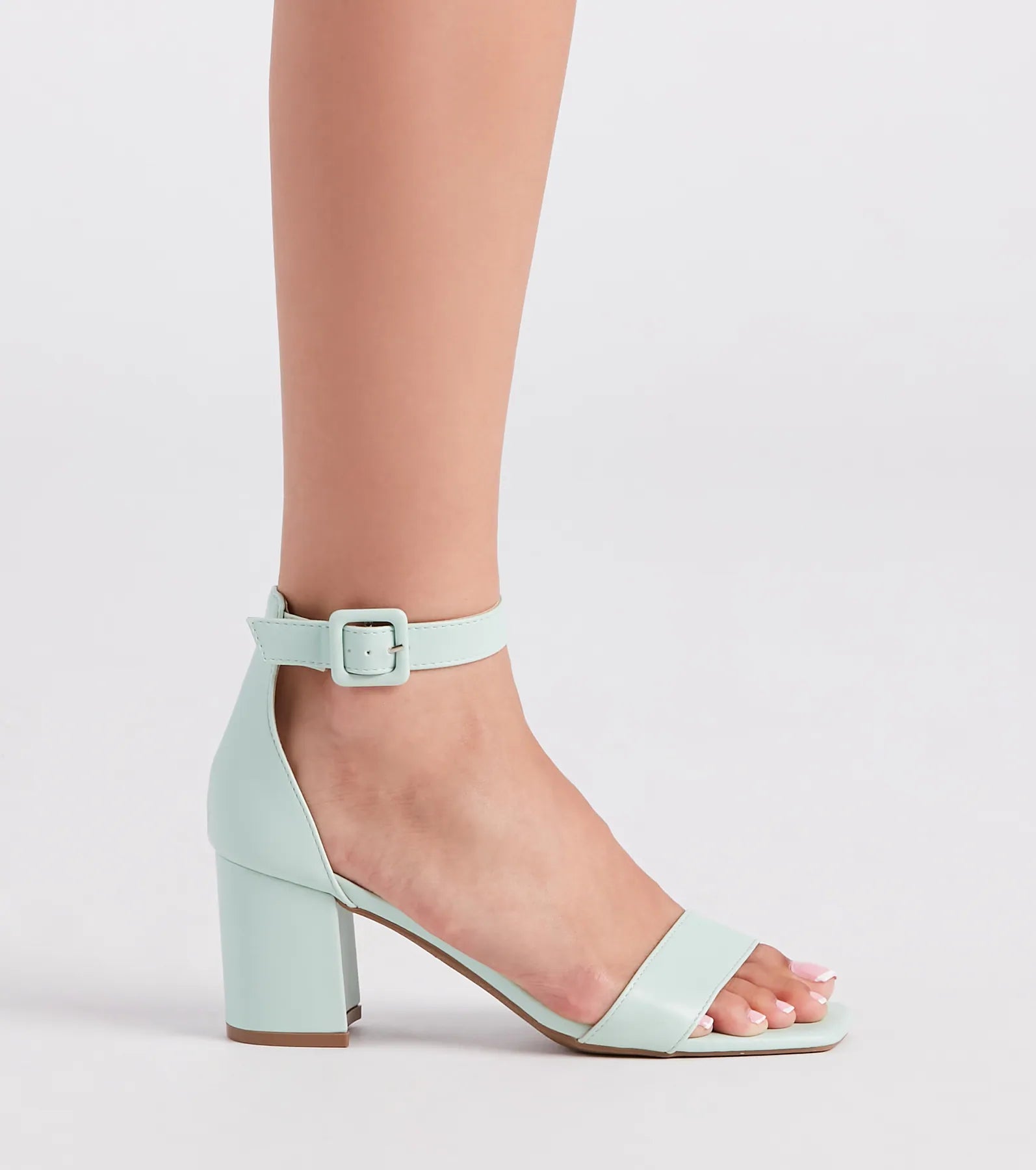 Timeless Treasure Faux Leather Low Block Heels - Image 3