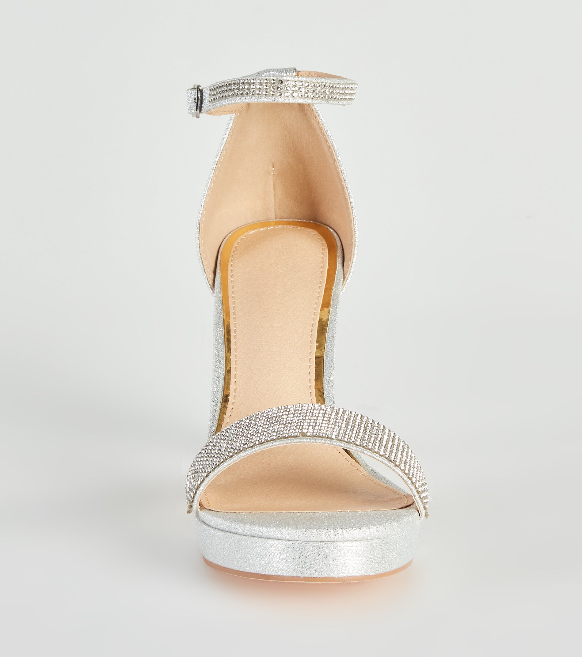 Glam Time Rhinestone Glitter Platform Heels - Image 3