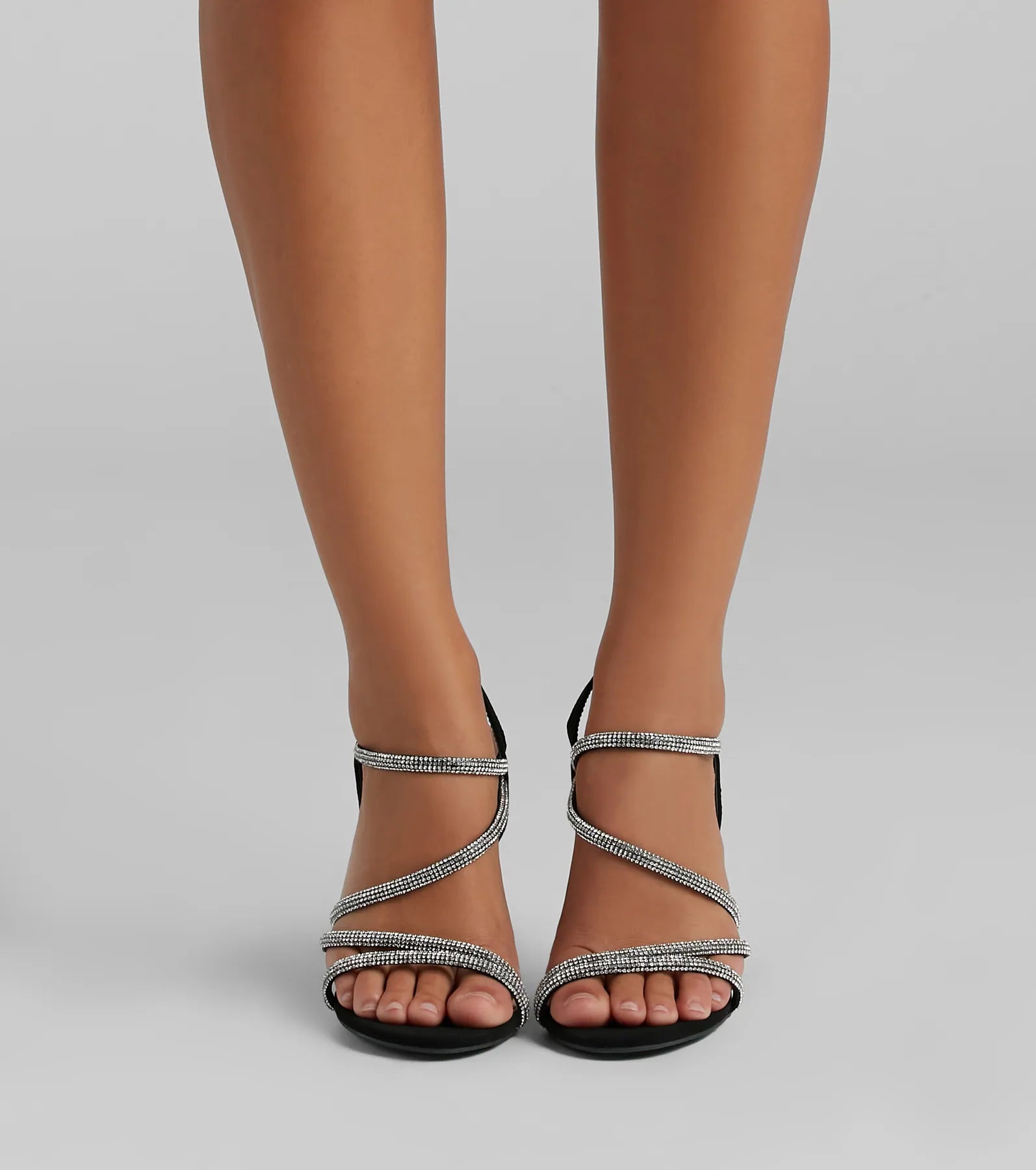 Miss Marvelous Rhinestone Block Heels - Image 2