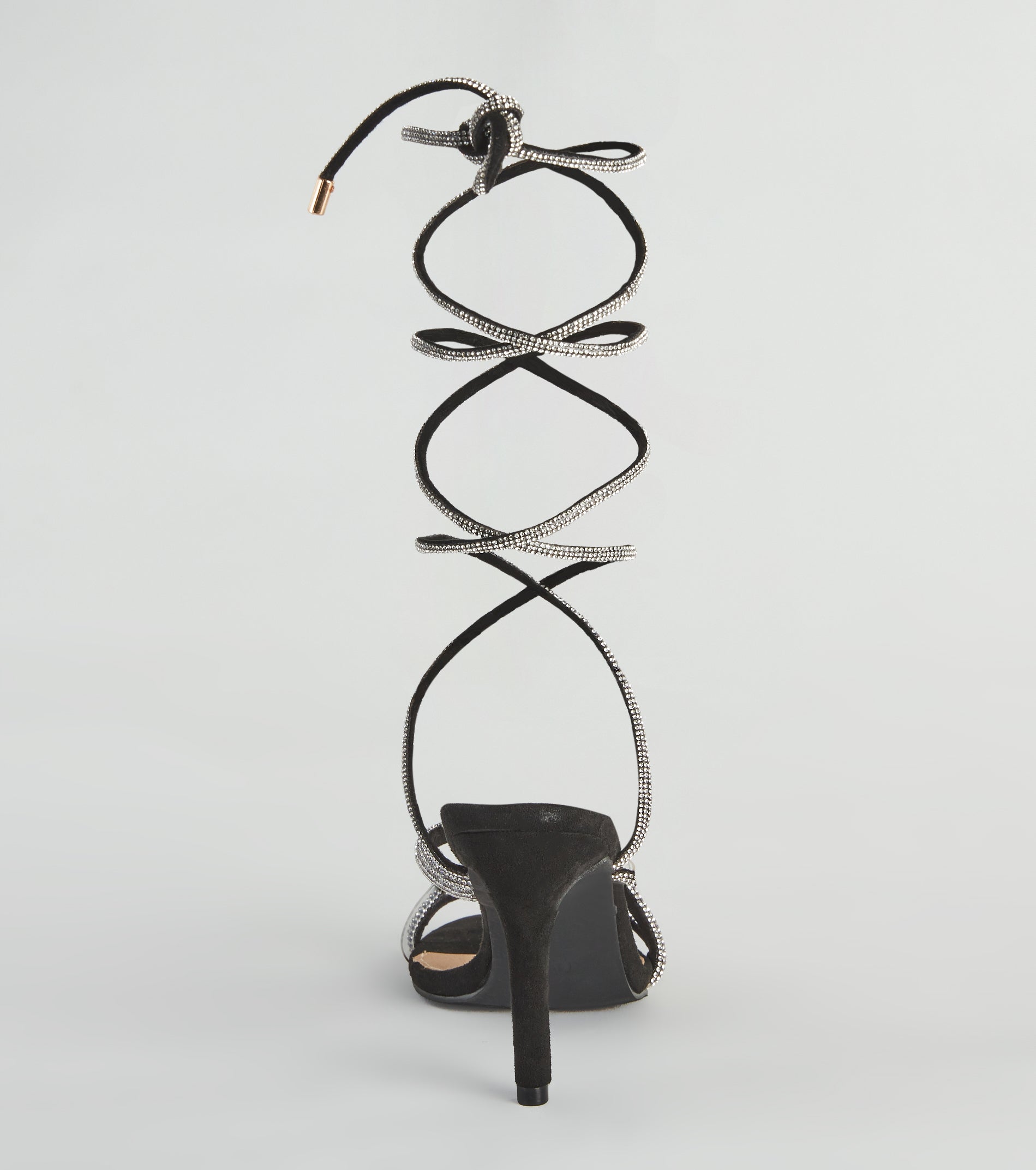 Oh-So-Dramatic Rhinestone Lace-Up Stiletto Heels - Image 4