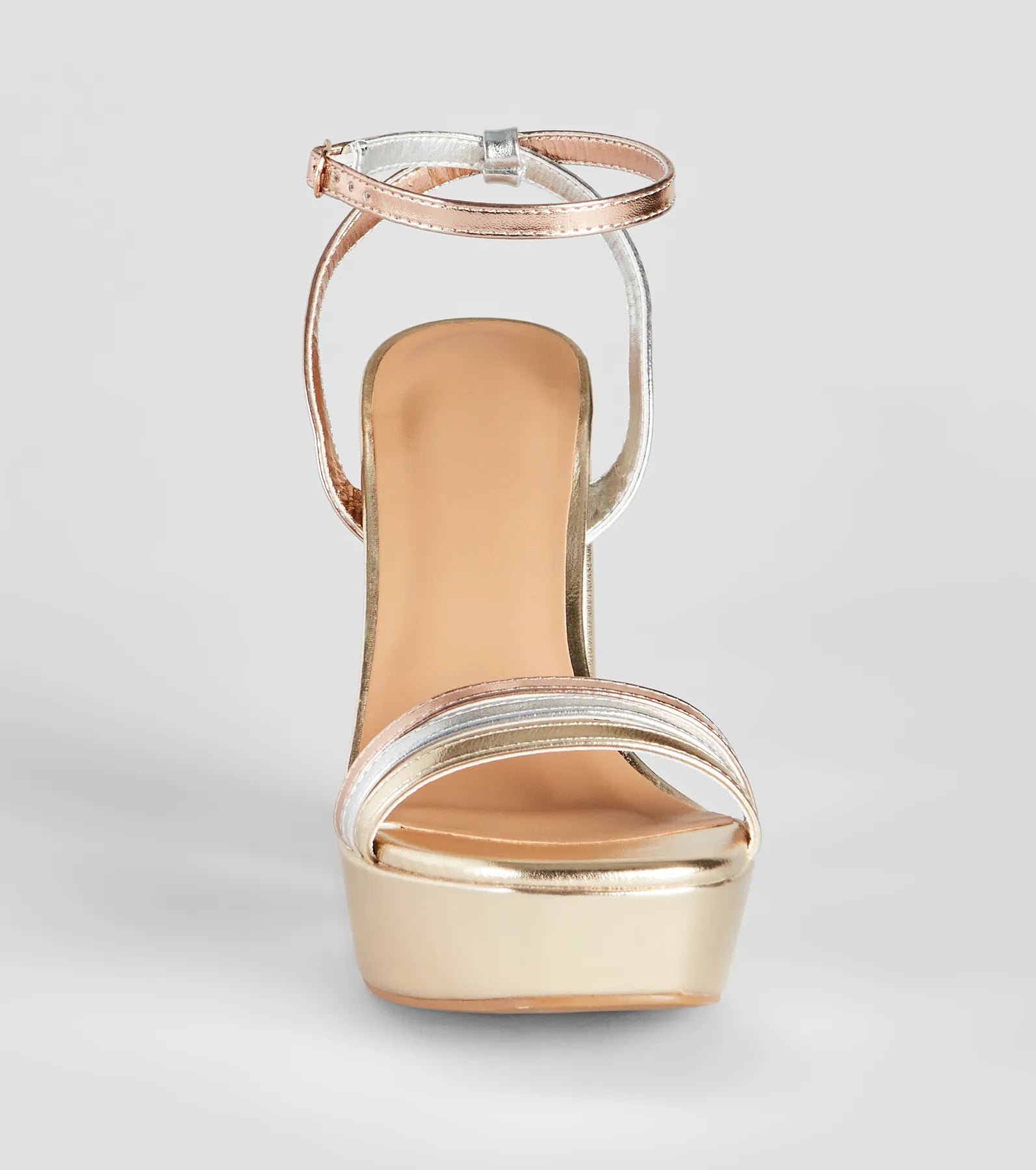 Colorful Steps Metallic Chunky Block Heels - Image 3