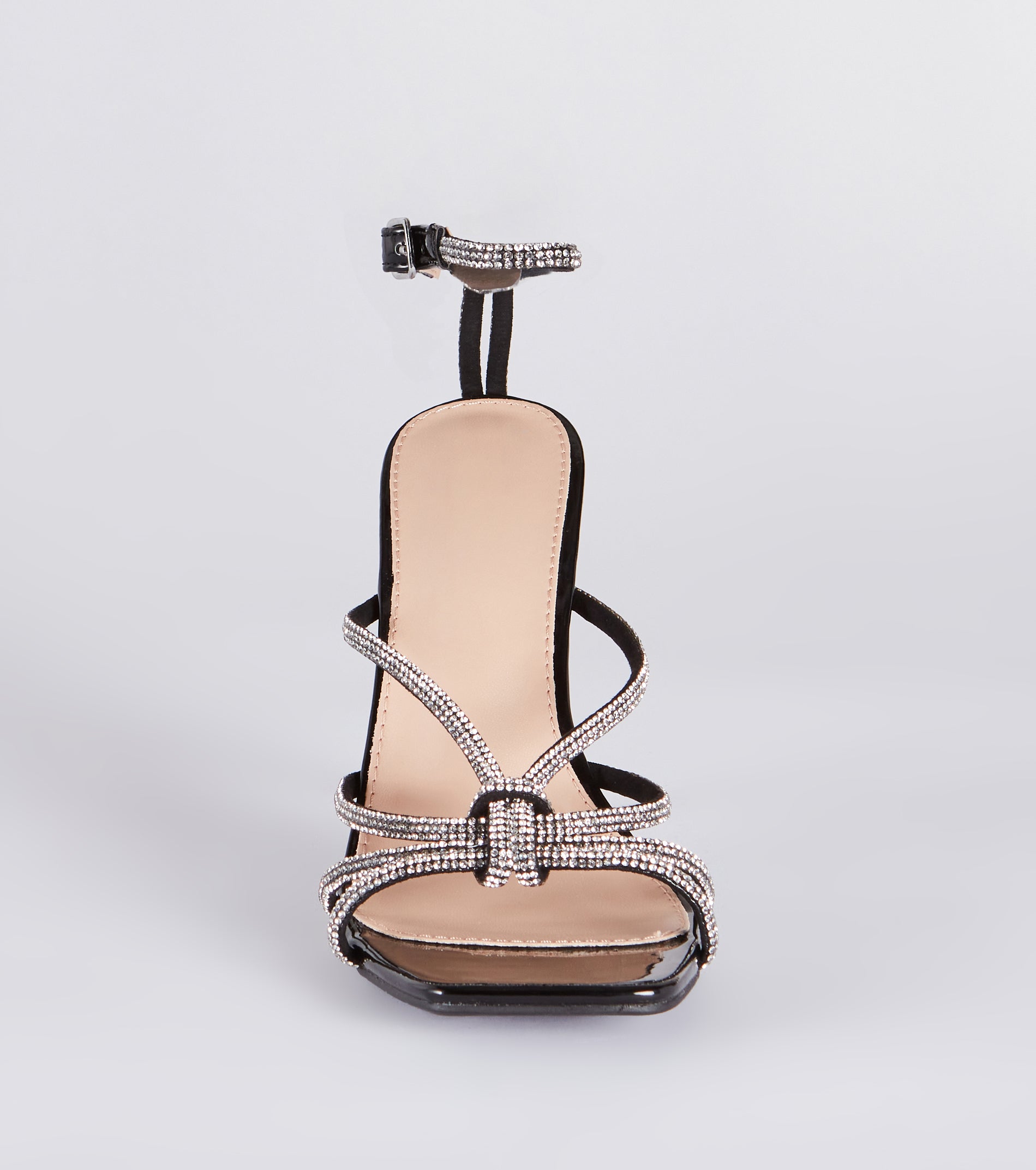 Chic Encounter Rhinestone Strappy Stiletto Heels - Image 3