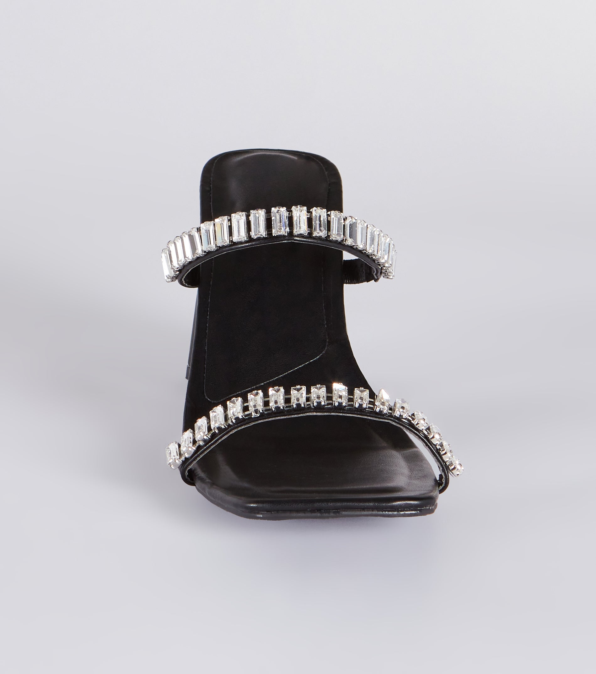 Time To Glam Rhinestone Strap Mules - Image 3