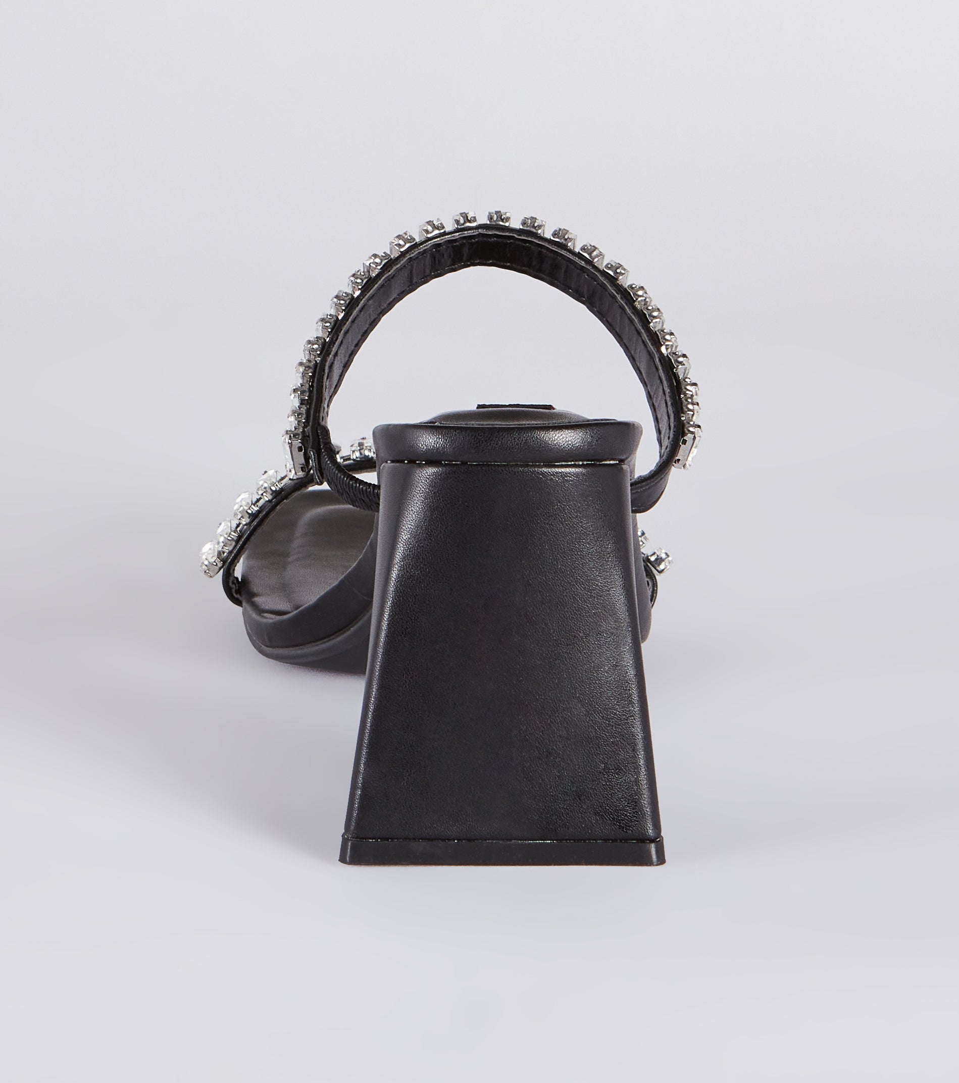 Time To Glam Rhinestone Strap Mules - Image 4