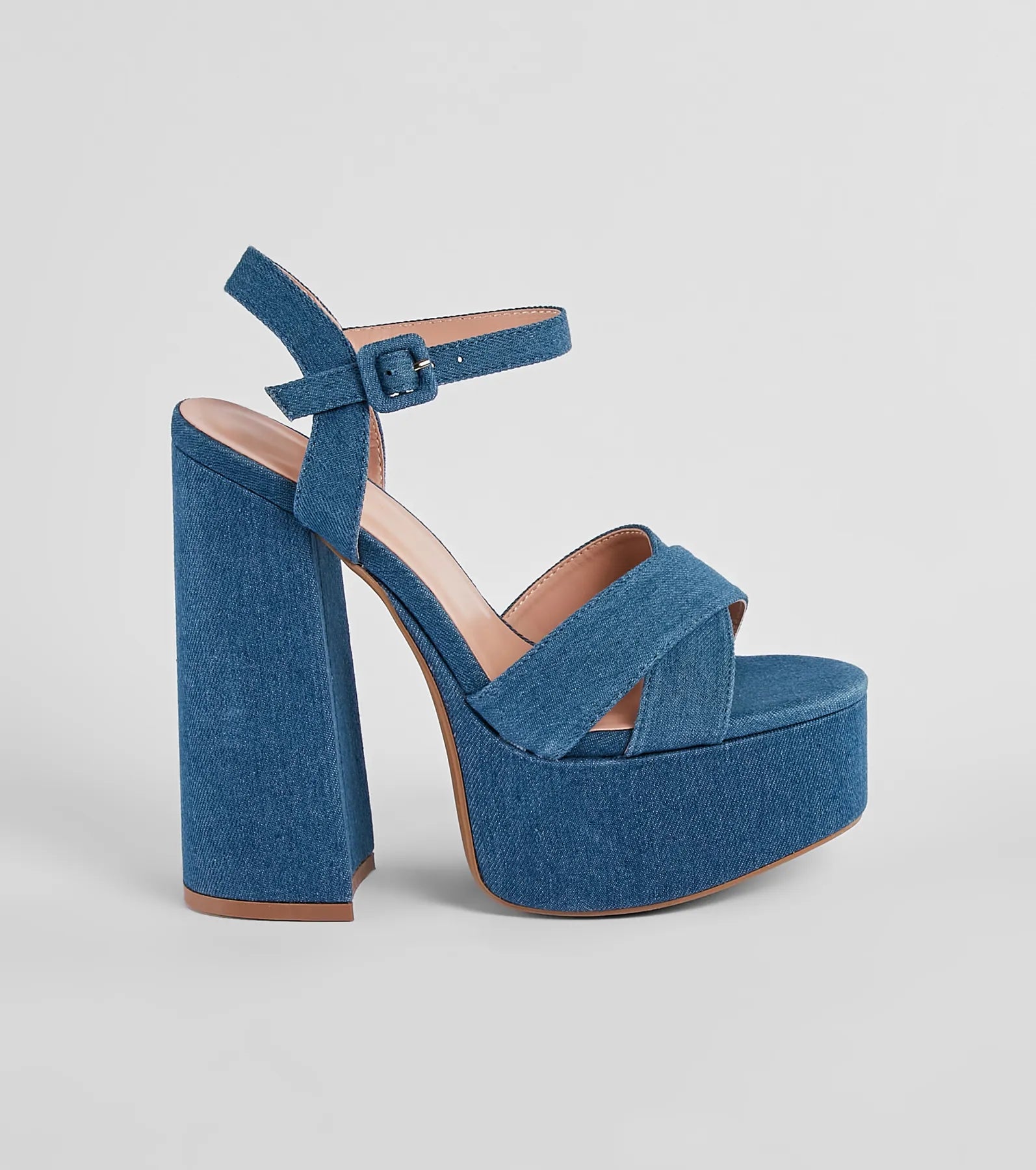 Carpe Denim Platform Block Heels - Image 2