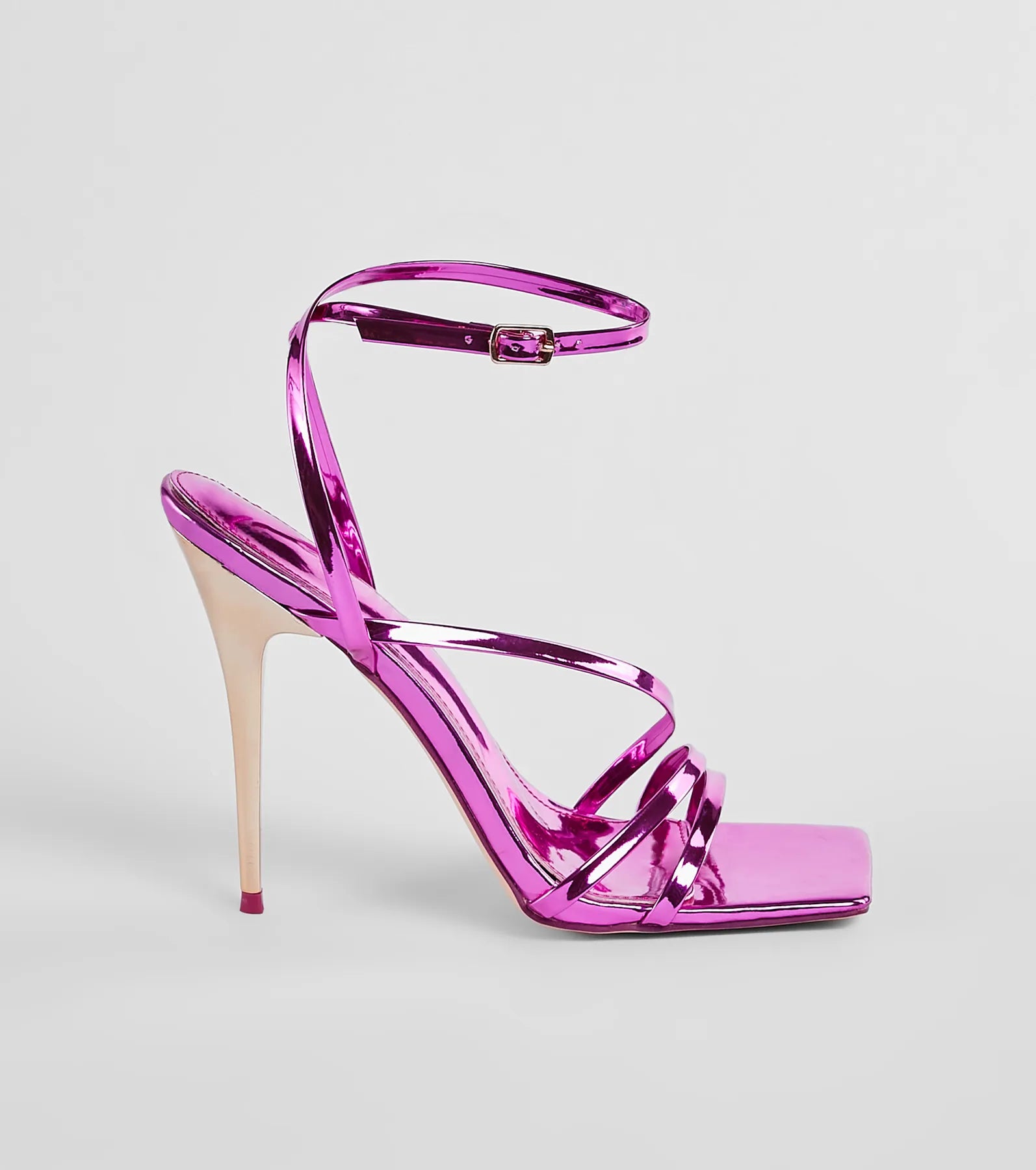 Metallic Muse Patent Faux Leather Stiletto Heels - Image 2