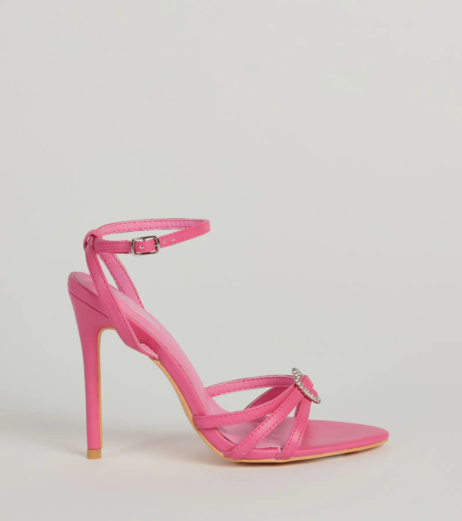 So You Rhinestone Heart Strappy Stiletto Heels - Image 2