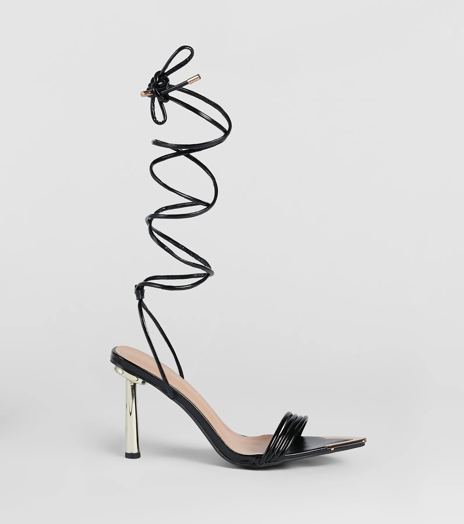 Laced Up In Sleek Style Strappy Stiletto Heels - Image 2