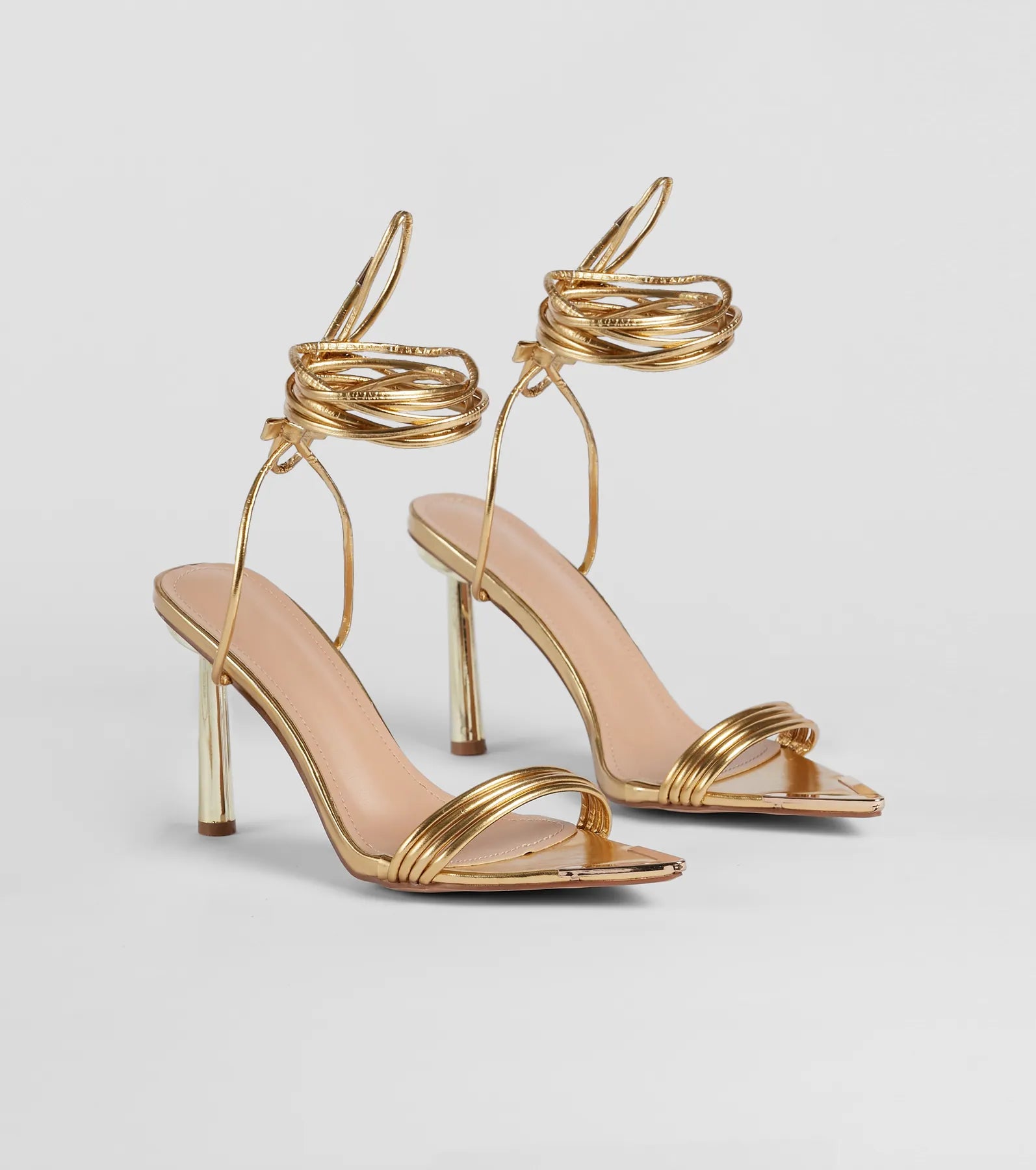 Laced Up In Sleek Style Strappy Stiletto Heels - Image 5