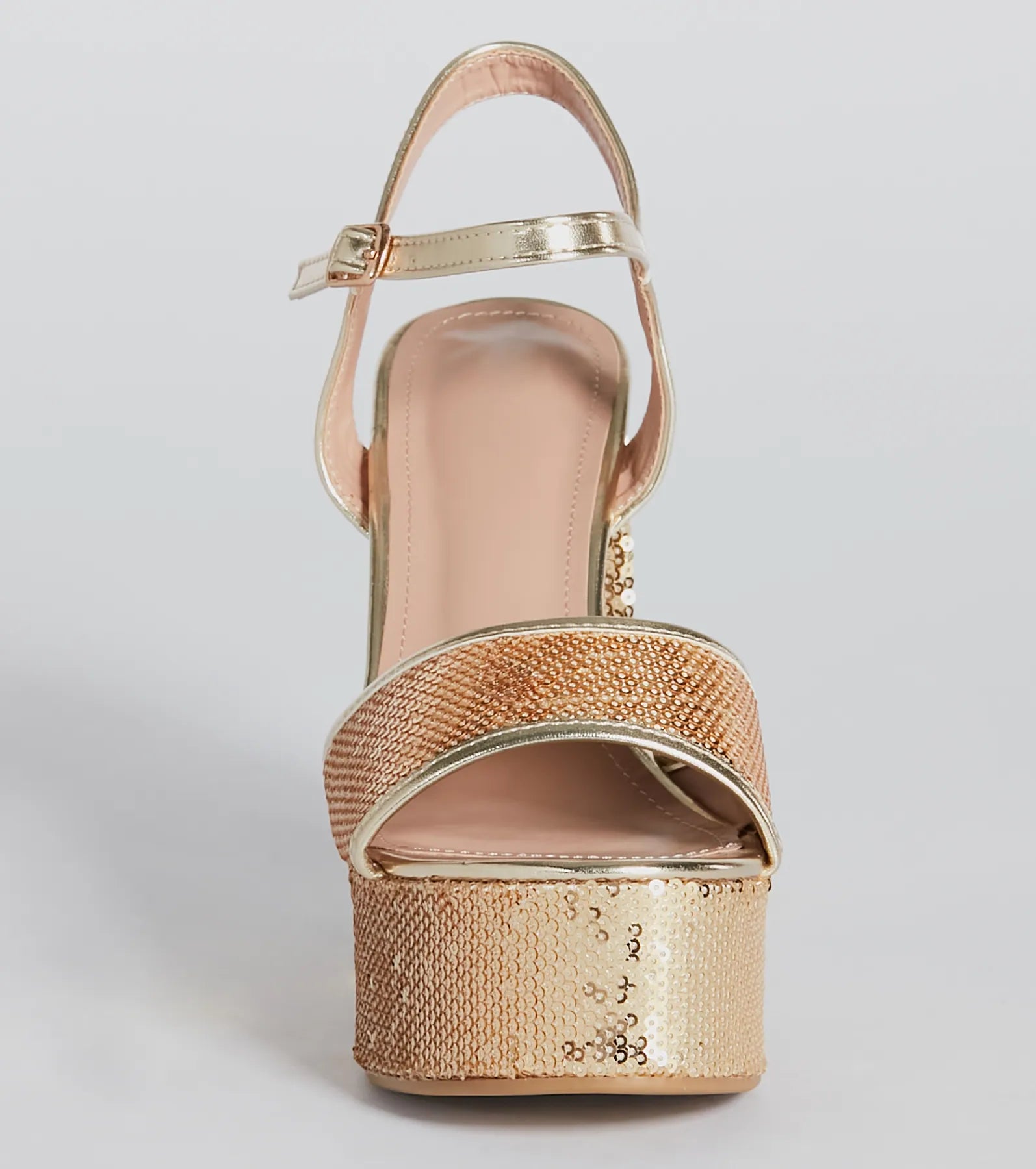 Sparkly Struts Sequin Platform Block Heels - Image 7