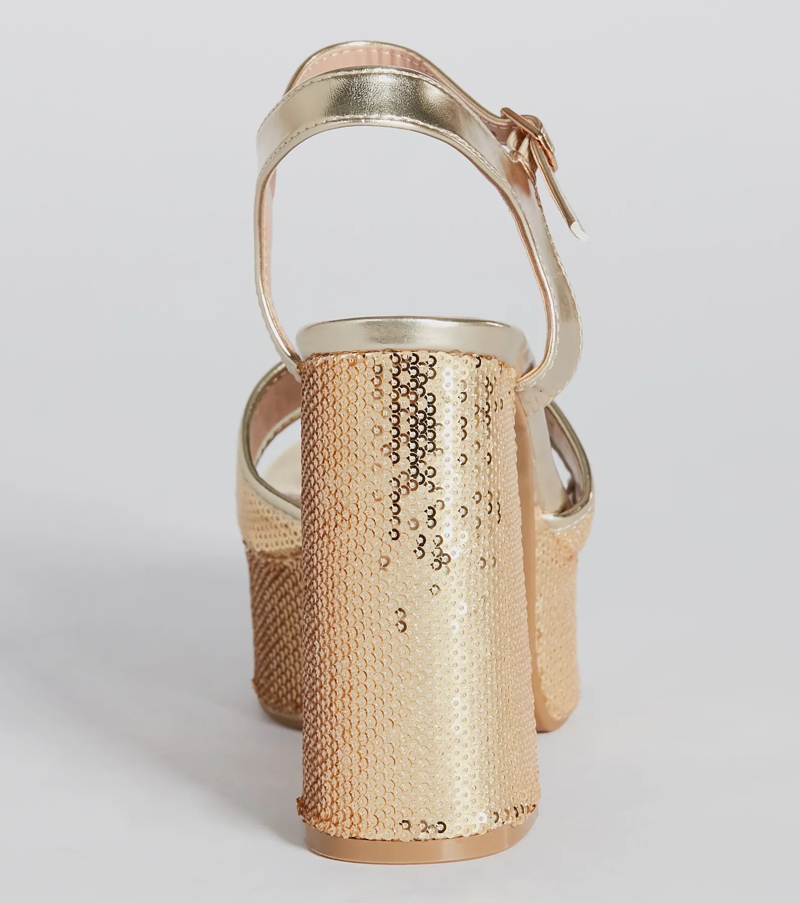 Sparkly Struts Sequin Platform Block Heels - Image 8