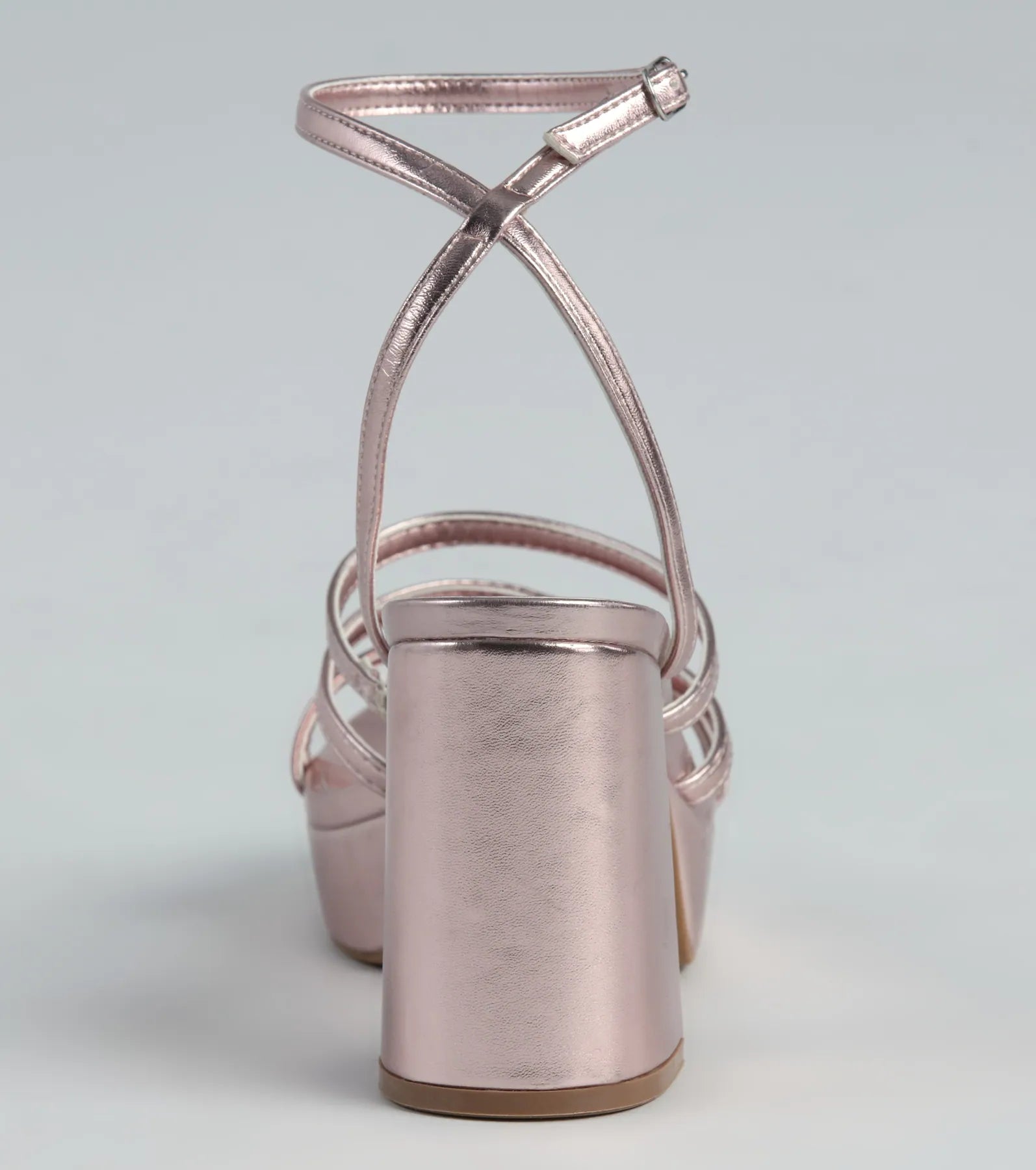 All My Shine Metallic Strappy Platform Heels - Image 12