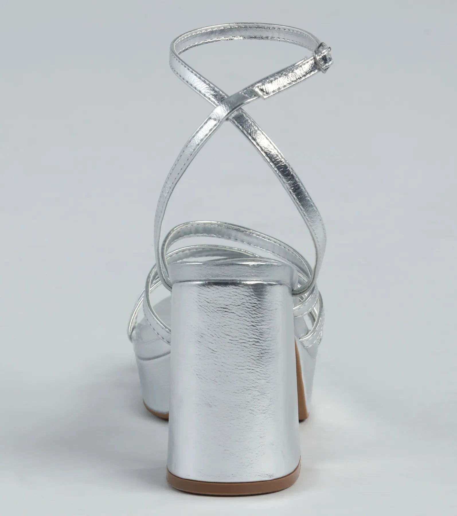 All My Shine Metallic Strappy Platform Heels - Image 8