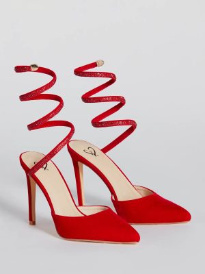 Time To Strut Spiral Strap Stiletto Pumps
