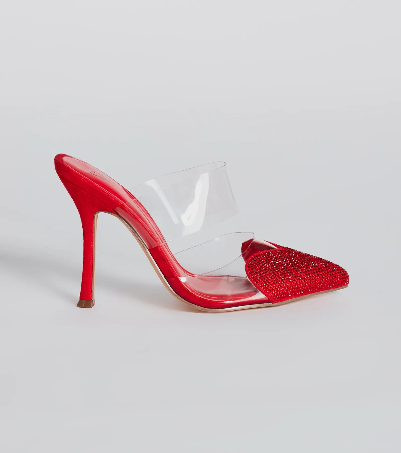 Glam Cutie Rhinestone Heart Stiletto Pumps - Image 3