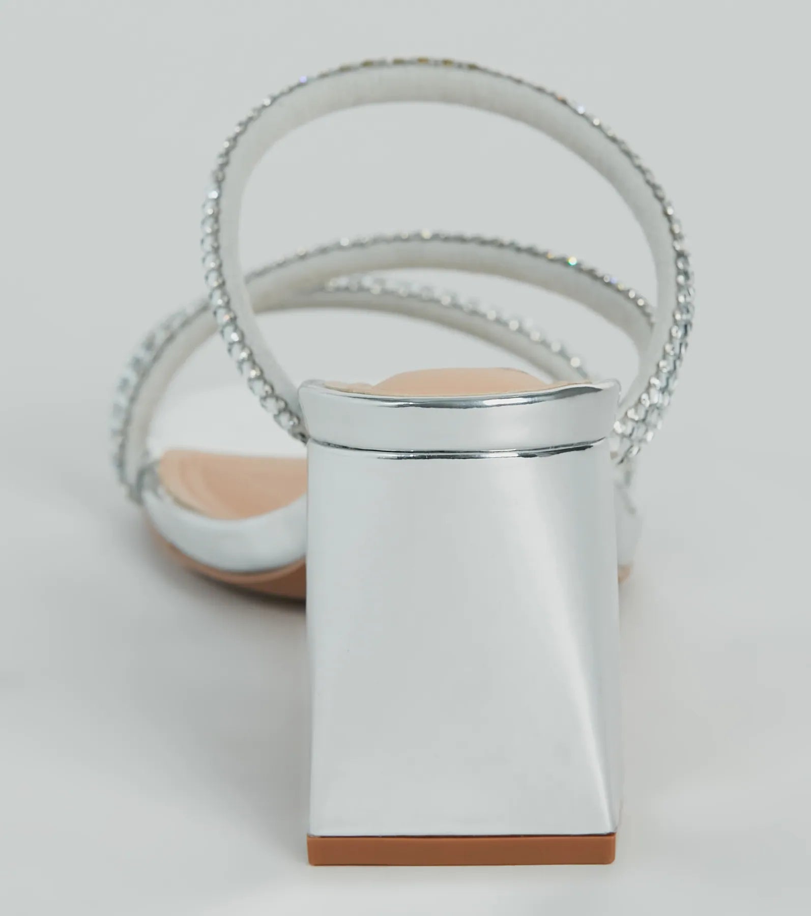 Season To Shine Metallic Rhinestone Mules - Image 4