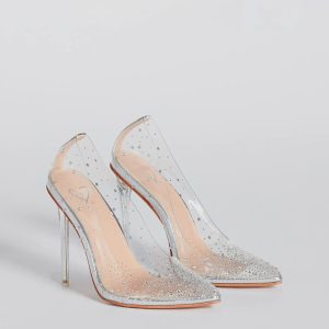 Fairly Glam Clear Rhinestone Stiletto Pumps