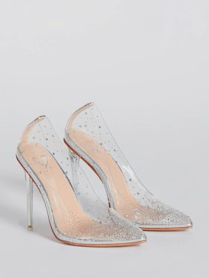 Fairly Glam Clear Rhinestone Stiletto Pumps