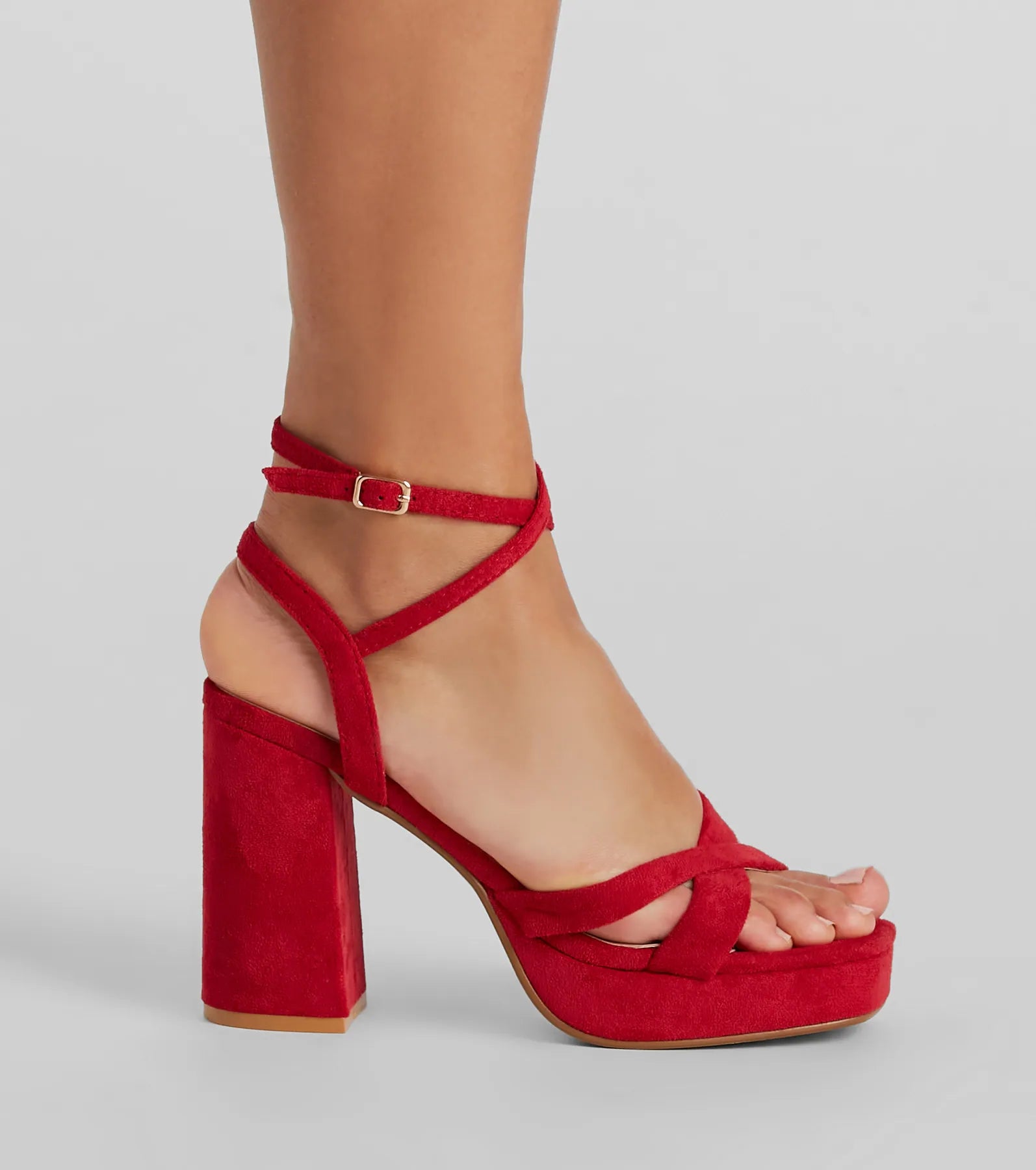 Statement Maker Strappy Platform Block Heels - Image 3