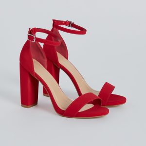 Sophisticated Look Nubuck Block Heels