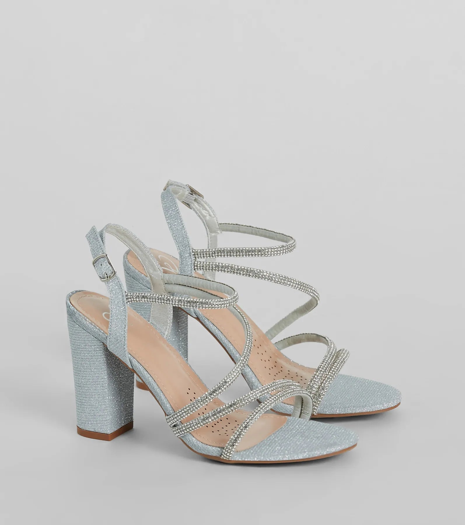 Miss Marvelous Rhinestone Block Heels - Image 5